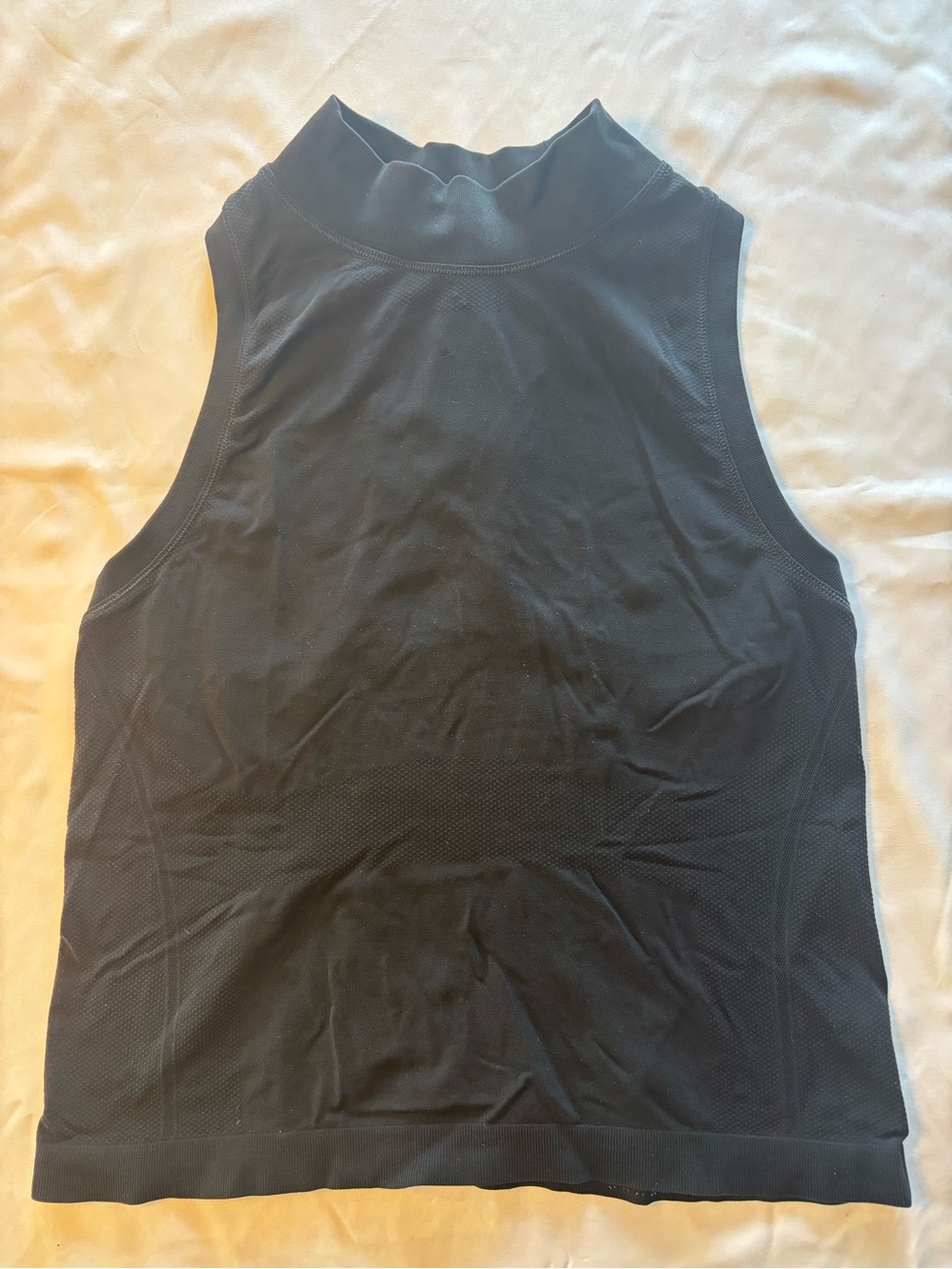 Athleta Black Sleeveless Mock Neck Tank